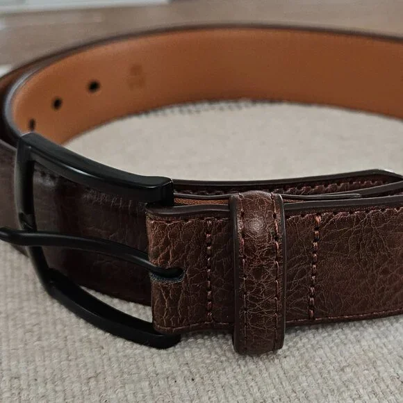 Brown Kermisant Leather Belt Classic design size 50 - Picture 2 of 12